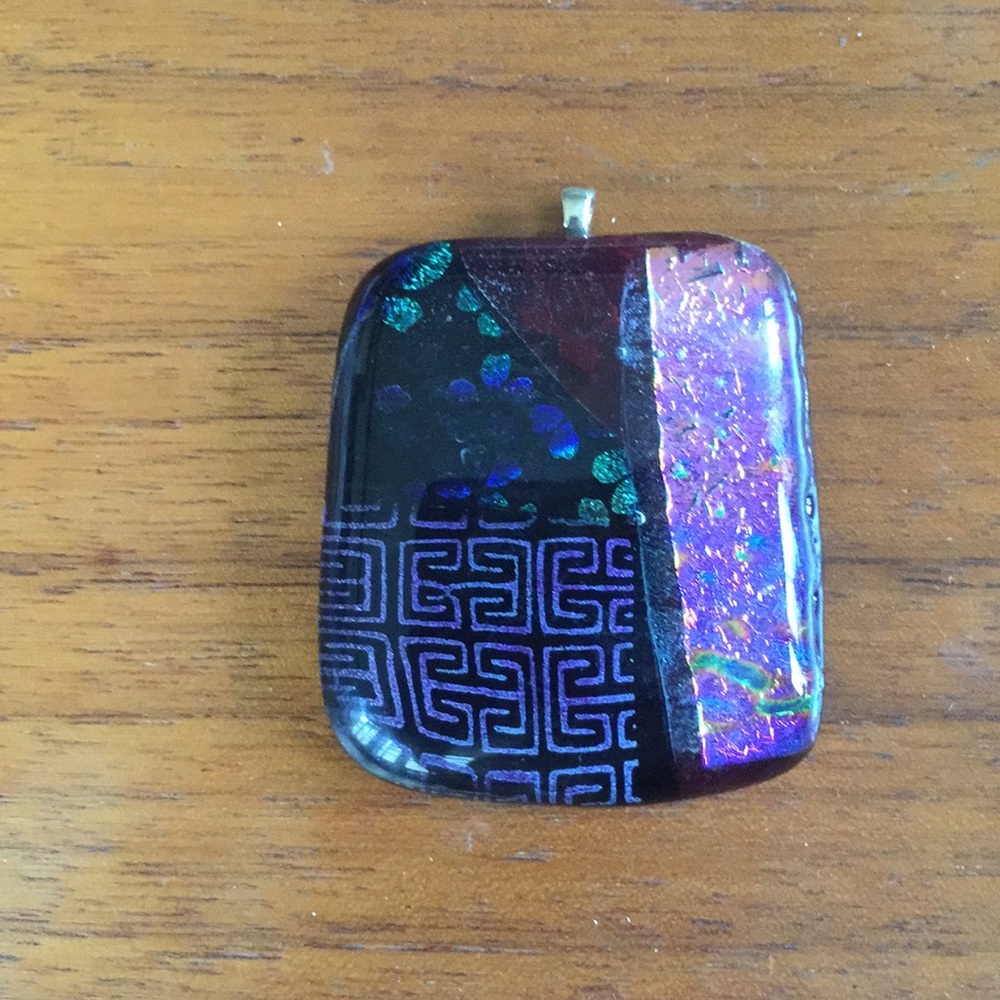 Dichroic glass pendant